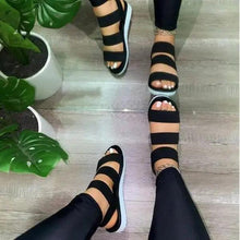 Load image into Gallery viewer, Summer Elastic Womens Sandals Solid Colorful Beach Soft Modern Stylish Women Sandals