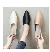 Load image into Gallery viewer, Summer Elegant Ladies Slippers Slip On Square Heel Shoes High Heels Women Pumps Women Flats Elastic Mules Comfortable Slip On Women's Flats Loafers Casual Flat Shoes