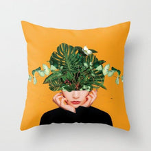 Load image into Gallery viewer, Summer Fashion Fresh Yellow Cute Pillows Case Geometry Yellow Pillow Case Cushion Cover Polyester Pillowcase Floral Cushion Case Modern Decorative Pillows For Bed Sofa Couch 45x45CM