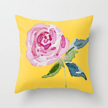 Load image into Gallery viewer, Summer Fashion Fresh Yellow Cute Pillows Case Geometry Yellow Pillow Case Cushion Cover Polyester Pillowcase Floral Cushion Case Modern Decorative Pillows For Bed Sofa Couch 45x45CM