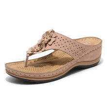 Load image into Gallery viewer, Summer Flat Sandal For Women Multicolor Handmade Retro Flowers Flip-Flops Women Slippers Cute Flat Summer Flats Sandals Women Strappy Flat Open Toe Sandals