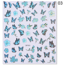 Load image into Gallery viewer, Summer Glitter Nail Decals Stickers Gold Black White Leaf Manicuring Foils Geometric Slider Nail Art Adhesive Decor Adhesive 3D Wave Design Decoration for Women Girls Art Stickers Decal Decoration Metallic Curve Strip Line Nail Decor