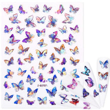 Load image into Gallery viewer, Summer Glitter Nail Decals Stickers Gold Black White Leaf Manicuring Foils Geometric Slider Nail Art Adhesive Decor Adhesive 3D Wave Design Decoration for Women Girls Art Stickers Decal Decoration Metallic Curve Strip Line Nail Decor