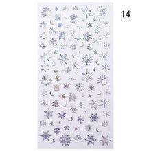 Load image into Gallery viewer, Summer Glitter Nail Decals Stickers Gold Black White Leaf Manicuring Foils Geometric Slider Nail Art Adhesive Decor Adhesive 3D Wave Design Decoration for Women Girls Art Stickers Decal Decoration Metallic Curve Strip Line Nail Decor