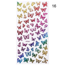 Load image into Gallery viewer, Summer Glitter Nail Decals Stickers Gold Black White Leaf Manicuring Foils Geometric Slider Nail Art Adhesive Decor Adhesive 3D Wave Design Decoration for Women Girls Art Stickers Decal Decoration Metallic Curve Strip Line Nail Decor