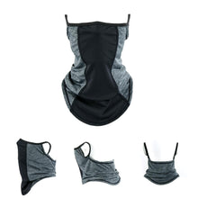 Load image into Gallery viewer, Summer Half Face Mask Cycling Bandana Scarf Neck Gaiter Warmer Bicycle Running Ski Hunting Hiking Hanging Ear Scarves Men Women Motorcycle Protect Cycling Face Mask Anti-UV Neck Hood Half Face Breathable Dustproof Headband Triangle Sport Scarf