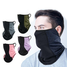Load image into Gallery viewer, Summer Half Face Mask Cycling Bandana Scarf Neck Gaiter Warmer Bicycle Running Ski Hunting Hiking Hanging Ear Scarves Men Women Motorcycle Protect Cycling Face Mask Anti-UV Neck Hood Half Face Breathable Dustproof Headband Triangle Sport Scarf
