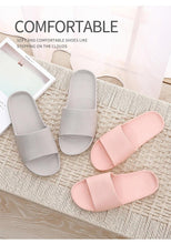 Load image into Gallery viewer, Summer Home Mens Slippers Simple Black White Shoes Non-Slip Bathroom Slides Flip Flops Indoor Women Slippers Soft Slides Slippers For Men Cloud Cushioned Slides Thick Non-Slip Pool Gym House Slipper