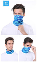 Load image into Gallery viewer, Summer Men Women Camouflage Bandana Half Face Mask Neck Gaiter Cover Face Scarf Cycling Hunting Fishing Balaclava Scarf Unisex Men Women Bandanas Polyester Breathable Windproof Anti UV Neck Cover Camping Hiking Climbing Face Mask