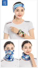Load image into Gallery viewer, Summer Men Women Camouflage Bandana Half Face Mask Neck Gaiter Cover Face Scarf Cycling Hunting Fishing Balaclava Scarf Unisex Men Women Bandanas Polyester Breathable Windproof Anti UV Neck Cover Camping Hiking Climbing Face Mask