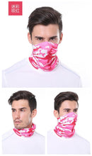 Load image into Gallery viewer, Summer Men Women Camouflage Bandana Half Face Mask Neck Gaiter Cover Face Scarf Cycling Hunting Fishing Balaclava Scarf Unisex Men Women Bandanas Polyester Breathable Windproof Anti UV Neck Cover Camping Hiking Climbing Face Mask