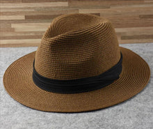 Load image into Gallery viewer, Summer Outdoor Men Large Size Hats Lady Beach Wide Brim Straw Hat Unisex Luxury Straw Hat Classic Mens Dress Hats Party Accessories