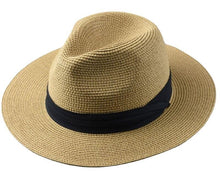Load image into Gallery viewer, Summer Outdoor Men Large Size Hats Lady Beach Wide Brim Straw Hat Unisex Luxury Straw Hat Classic Mens Dress Hats Party Accessories