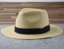 Load image into Gallery viewer, Summer Outdoor Men Large Size Hats Lady Beach Wide Brim Straw Hat Unisex Luxury Straw Hat Classic Mens Dress Hats Party Accessories