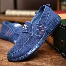 Load image into Gallery viewer, Summer Slip On Men's Casual Shoes Rubber Solid Mens Canvas Shoes Lightweight Waterproof Flat Casual Sneakers Loafer Shoes Casual Canvas Indoor Loafers