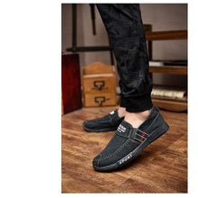 Load image into Gallery viewer, Summer Slip On Men's Casual Shoes Rubber Solid Mens Canvas Shoes Lightweight Waterproof Flat Casual Sneakers Loafer Shoes Casual Canvas Indoor Loafers