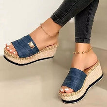 Load image into Gallery viewer, Summer Slippers Women Platform Slipper Fashion High Heeled Shoes Outdoor Beach Sandals For Women Platform Sandals Open Toe Elegant Heels Casual Summer Sandals