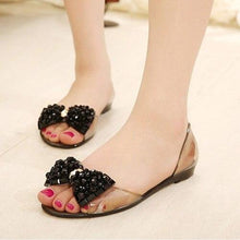 Load image into Gallery viewer, Summer Style Women Sandals Fashion Shoes Woman Casual Lightweight Toe Sandal Crystal Flat Shoes Round Toe Dress Open Toe Sandals Flip Flops Slip On Fashion Dress Shoes