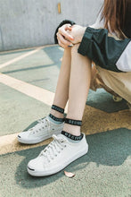 Load image into Gallery viewer, Summer Transparent Letter Patterned Socks Women Hollow Out Cotton Short Socks Thin Casual Ankle Socks Made Of Breathable Cotton Boat Socks For Women