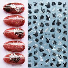 Load image into Gallery viewer, Summer Tropical Beach Coconut Tree Slippers 3D Nail Sticker Leaves Shell Transfer Decals Slider Decoration Manicures Tip Water Transfer Nail Decals Sticker For Pretty Girl Self-Adhesive Nail Decals Designer Nail Stickers for Acrylic