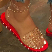Load image into Gallery viewer, Summer Woman Transparent Buckle Strap Shoes Women's Sandals Cute Flat Dressy Summer Beach Flat Sandals Casual Open Toe Buckle Ankle Strap Sandals Shoes Flat Sandals Adjustable Buckle For Women