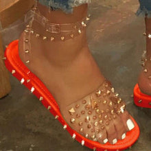 Load image into Gallery viewer, Summer Woman Transparent Buckle Strap Shoes Women's Sandals Cute Flat Dressy Summer Beach Flat Sandals Casual Open Toe Buckle Ankle Strap Sandals Shoes Flat Sandals Adjustable Buckle For Women