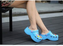 Load image into Gallery viewer, Summer Women Clogs Platform Garden Sandals Fruit Slippers Slip On Beach Shoes Fashion Slides Platform Clogs Beach Sandals Slippers For Women