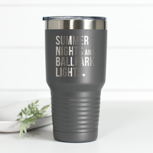 Load image into Gallery viewer, Summer Nights Ballpark Lights 30 oz Engraved Tumbler