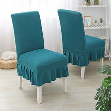 Load image into Gallery viewer, Super Soft Polar Fleece Fabric Skirt Style Chair Cover Elastic Chair Covers Spandex For Kitchen Wedding Chair Covers Dining Room Washable Furniture Chair for Kids Pets Home Ceremony Banquet Wedding Party