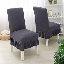Load image into Gallery viewer, Super Soft Polar Fleece Fabric Skirt Style Chair Cover Elastic Chair Covers Spandex For Kitchen Wedding Chair Covers Dining Room Washable Furniture Chair for Kids Pets Home Ceremony Banquet Wedding Party