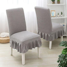Load image into Gallery viewer, Super Soft Polar Fleece Fabric Skirt Style Chair Cover Elastic Chair Covers Spandex For Kitchen Wedding Chair Covers Dining Room Washable Furniture Chair for Kids Pets Home Ceremony Banquet Wedding Party