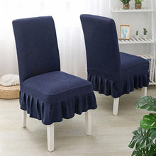 Load image into Gallery viewer, Super Soft Polar Fleece Fabric Skirt Style Chair Cover Elastic Chair Covers Spandex For Kitchen Wedding Chair Covers Dining Room Washable Furniture Chair for Kids Pets Home Ceremony Banquet Wedding Party