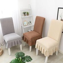 Load image into Gallery viewer, Super Soft Polar Fleece Fabric Skirt Style Chair Cover Elastic Chair Covers Spandex For Kitchen Wedding Chair Covers Dining Room Washable Furniture Chair for Kids Pets Home Ceremony Banquet Wedding Party