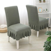 Load image into Gallery viewer, Super Soft Polar Fleece Fabric Skirt Style Chair Cover Elastic Chair Covers Spandex For Kitchen Wedding Chair Covers Dining Room Washable Furniture Chair for Kids Pets Home Ceremony Banquet Wedding Party