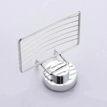 Load image into Gallery viewer, Super Strong Vacuum Suction Cup Soap Holder Drain Stainless Steel Wall-Mounted Soap Dish Shower Box Dish Punch-Free Bathroom Accessories Bathroom Soap Dish Holder Shower Soap Dish Saver Tray Bar Soap Sponge Holder for Shower Bathroom And Kitchen