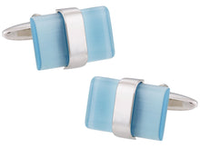 Load image into Gallery viewer, Suspended Blue Cufflinks