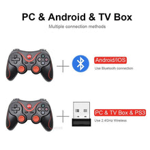 Load image into Gallery viewer, Sustainable White Wireless Joystick Gamepad PC Game Controller Support Bluetooth BT3.0 Compatible With Mobile Phone Tablet Wireless Controller Game Controller Gamepad Joystick Compatible With Slim 360 PC Windows 7 8 10 (White)