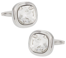 Load image into Gallery viewer, Swarovski Crystal Clear Cufflinks