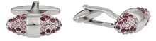 Load image into Gallery viewer, Swarovski Crystal Cone Cufflinks Amethyst