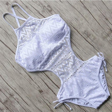 Load image into Gallery viewer, Swimsuit One Piece Backless Beach Swimwear Women One Piece Swimsuits Plunge V Neck Bathing Suits Lace up Monokini Strappy Cutout Swimwear Bikini Bathing Suit Push Up Women's Swimwear Bodysuit For Women