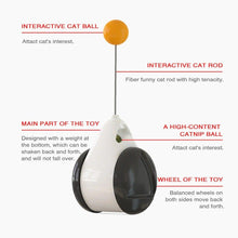 Load image into Gallery viewer, Swing Toys for Cats Kitten Interactive Balance Car Cat Chasing Toy With Catnip Funny Pet Products Indoor Cats Chaser Toys with Feather Catnip Ball Balanced Exercise Wheel Toy for Cats Chasing Hunting Playing