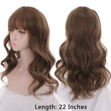 Load image into Gallery viewer, Synthetic Wigs For Women Daily Cosplay Long Water Wave Lolita Wig With Bangs Cold Brown Heat Resistant Hair Bob Wigs For Black Women Cosplay Wigs For Women Gifts for Girlfriends