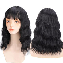Load image into Gallery viewer, Synthetic Wigs For Women Daily Cosplay Long Water Wave Lolita Wig With Bangs Cold Brown Heat Resistant Hair Bob Wigs For Black Women Cosplay Wigs For Women Gifts for Girlfriends