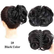 Load image into Gallery viewer, Synthetic Women's Hair Bun Bands Short Curly Chignon Hairpins Claw In Hairpieces for Fake False Hair Scrunchy Black Brown Wigs For Black Women Cosplay Wigs For Women