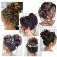 Load image into Gallery viewer, Synthetic Women's Hair Bun Bands Short Curly Chignon Hairpins Claw In Hairpieces for Fake False Hair Scrunchy Black Brown Wigs For Black Women Cosplay Wigs For Women