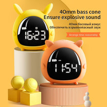 Load image into Gallery viewer, Table Clock Cute Alarm Clock Cute Toddler Alarm Clock Dimming Sleep Training Clock with Night Light Kids Wake Up Clock USB Rechargeable Easy Setting Kids Bedside Kids Night Wake Up Light Multi Function Alarm Clock for For Child Children Home Decoration