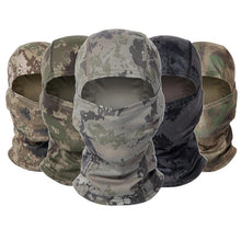 Load image into Gallery viewer, Tactical Camouflage Balaclava Full Face Mask CS Wargame Army Hunting Cycling Sports Helmet Liner Military Multiamp CP Skating Hat Motorbike Biker Racing Breather Mask Tactical Airsoft Cap Scarf Mask Ski Hat Spring Summer For Men Women