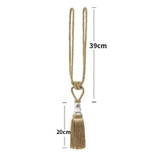 Load image into Gallery viewer, Tassel Curtain Tieback Crystal Bead Hanging Ball Tie Room Accessories Holder Buckle Rope Bandage Holdback Window Shade Curtain Tie Back Tassel Tie Backs for Curtain Beautiful Curtain Holdback Rope