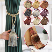 Load image into Gallery viewer, Tassel Curtain Tiebacks Home Decoration Handmade Curtain Holders Clips Hanging Balls Curtain Accessories Curtain Tie backs Curtain Handmade Tiebacks Decorative Curtain Holdbacks With Tassel