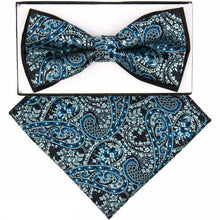 Load image into Gallery viewer, Vittorio Farina Two Tone Designer Bow Tie & Pocket Square